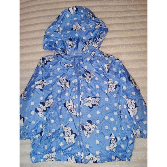 Baby Gap Disney Minnie Mouse Windbreaker Jacket Baby Girls Size 12-18 Months - Picture 1 of 4